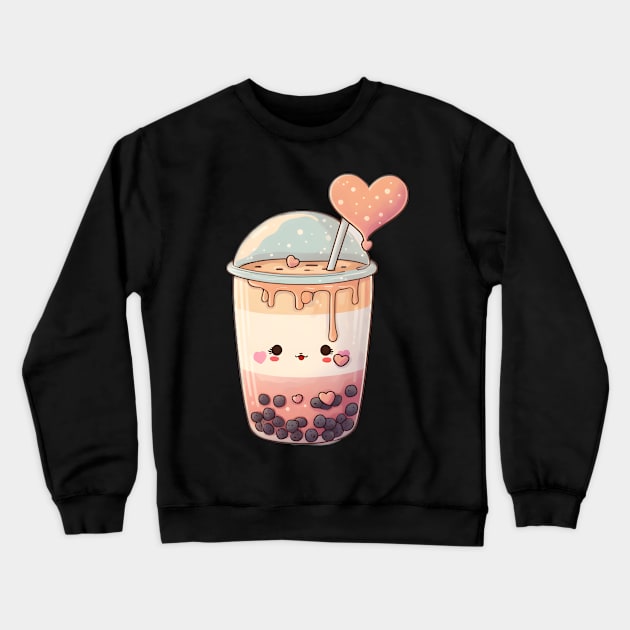 Valentine's day Bubble tea Couples boyfriend and girlfriend husband and wife lovers gift idea Crewneck Sweatshirt by Mi Styles